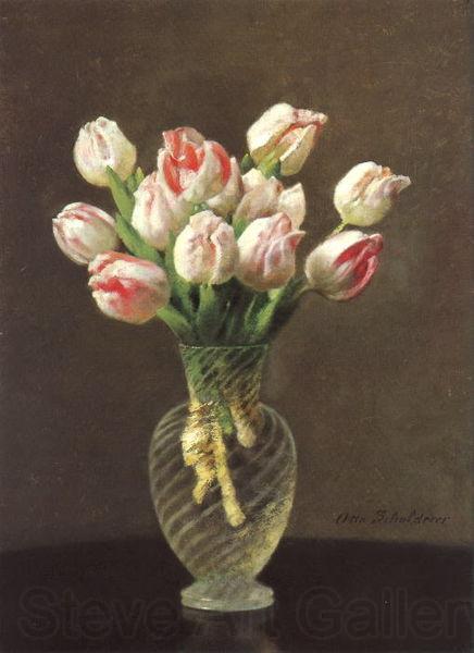 Otto Scholderer Tulpen in hohem Glas